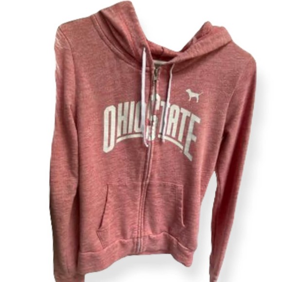 PINK Victoria's Secret Tops - Pink Victoria’s Secret Ohio State hoodie XS